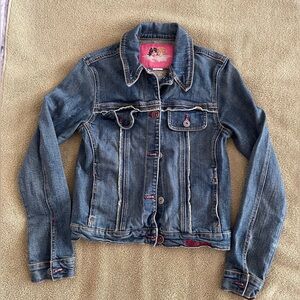 Fiorucci Blue Denim Jacket with back embroidery Accents